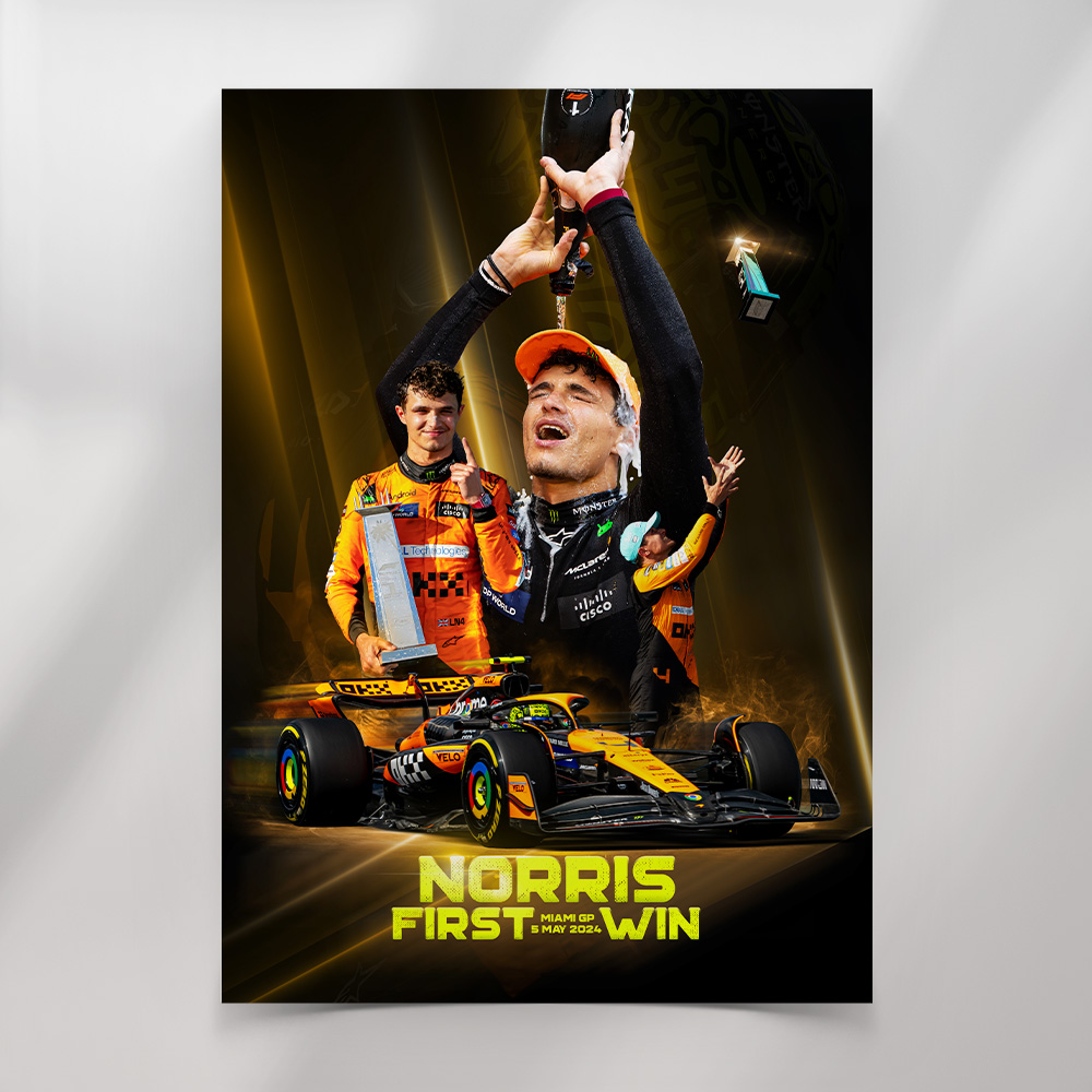 Lando Norris First Win Contemporary - Kym Illman